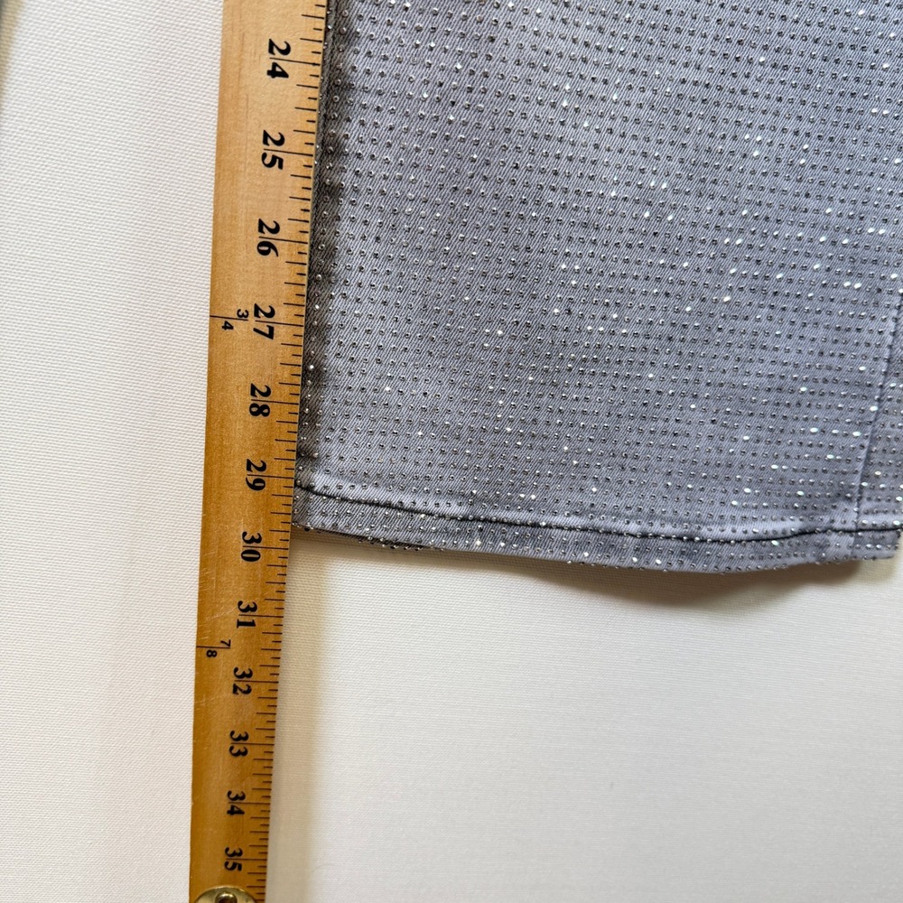 NINA ROSSI Grey Rhinestone Embellished Wide Leg Jeans S - Picture 8 of 8